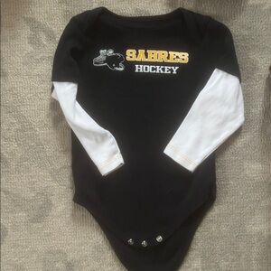NHL Black and White Sabres Hockey Baby One-Piece